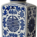 Ren Lidded Jar - Blue and White at Online8 Furniture Auckland NZ