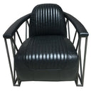 Rider Leather Armchair - Belon Black at online8 furniture store Auckland
