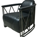 Rider Leather Armchair - Belon Black at online8 furniture store Auckland
