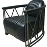 Rider Leather Armchair - Belon Black at online8 furniture store Auckland