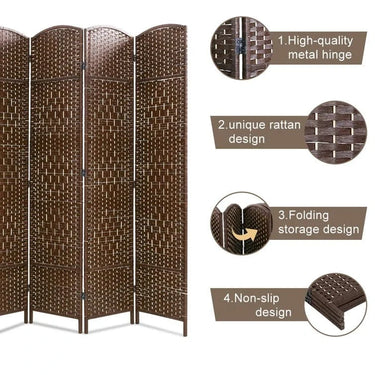 Room Divider 4 Panel - Set/3 at online8 furniture store Auckland