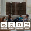 Room Divider 4 Panel - Set/3 at online8 furniture store Auckland