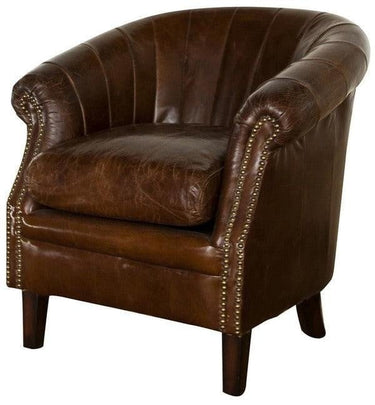 Roosevelt Tub Armchair Vintage Cigar at online8 furniture store Auckland