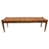 Rupert Bench Tan Leather at online8 furniture store Auckland