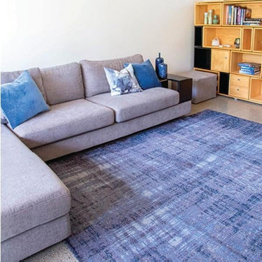 Russo Grunge Petrol Rug at online8 furniture store Auckland
