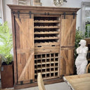 Rustic Reclaimed Pine Bar & Wine Unit with Sliding Doors at online8 furniture store Auckland