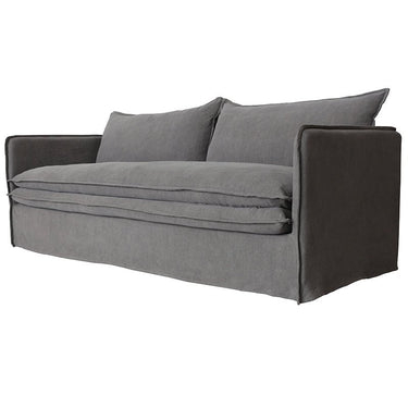 Santa Monica 3 Seater Slip Cover Sofa - Grey at online8 furniture store Auckland