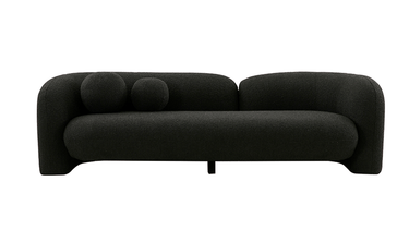 Seattle 3 Seat Boucle Sofa - Charcoal at online8 furniture store Auckland