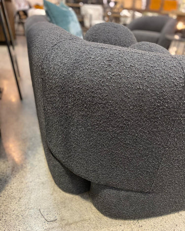 Seattle 3 Seat Boucle Sofa - Charcoal at online8 furniture store Auckland