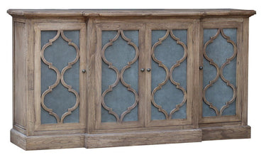 Sideboard Reclaimed Elm with Zinc Door Panels at online8 furniture store Auckland