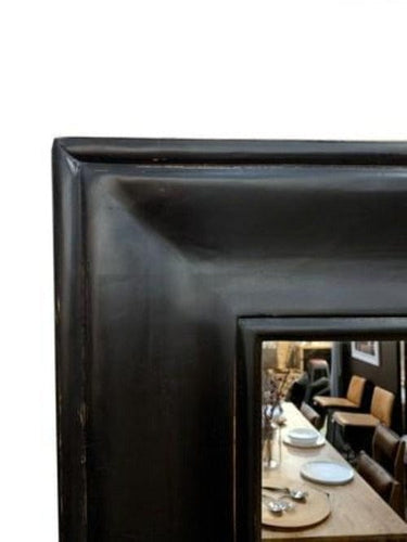 Solid Oak Floor Mirror - Black at online8 furniture store Auckland
