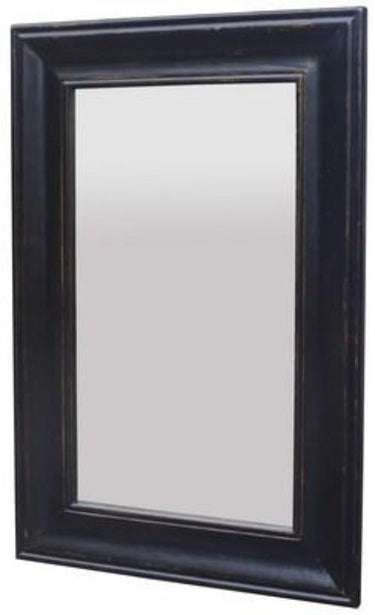 Solid Oak Wall Mirror-Black at online8 furniture store Auckland