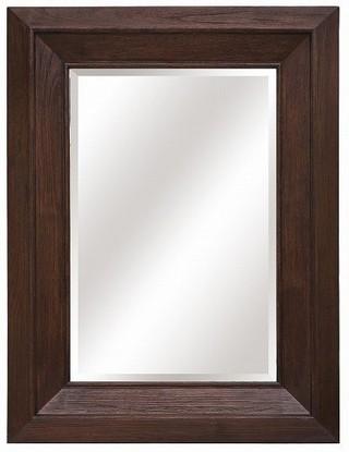 Solid Wood Bevelled Floor Mirror - Dark Oak at online8 furniture store Auckland