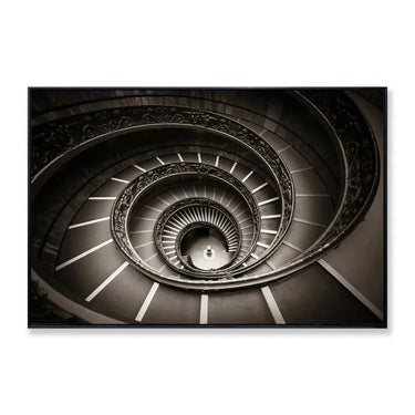 Spiral Staircase Framed Canvas Wall Art at online8 furniture store Auckland