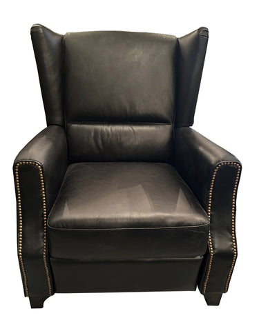 Stratford Leather Recliner Chair - Belon Black at online8 furniture store Auckland