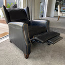 Stratford Leather Recliner Chair - Belon Black at online8 furniture store Auckland