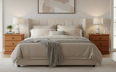 Susan 3 Drawer Bedside Table at online8 furniture store Auckland