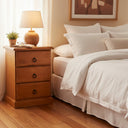 Susan 3 Drawer Bedside Table at online8 furniture store Auckland