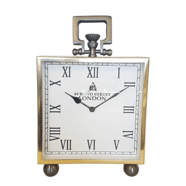 Table Clock - Alum/Steel at online8 furniture store Auckland
