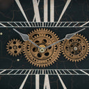 Table Clock with Gears at online8 furniture store Auckland