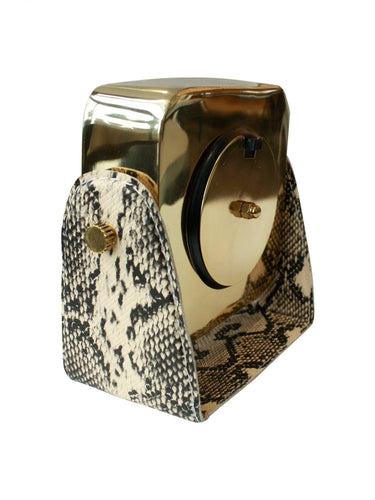 Table Clock With Snake Skin Design Base at online8 furniture store Auckland