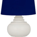 Table Lamp & Shade - White / Blue Cotton at online8 furniture store Auckland