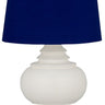 Table Lamp & Shade - White / Blue Cotton at online8 furniture store Auckland