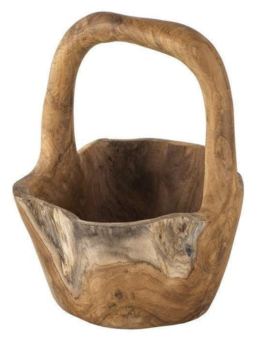 Teak Bowl with Handle at online8 furniture store Auckland