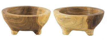 Teak Bowls - Set/2 at online8 furniture store Auckland