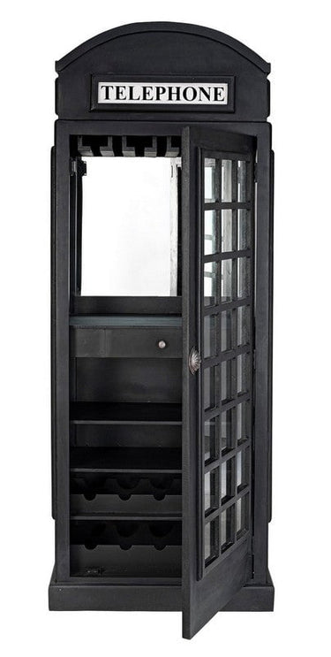 Telephone Booth Bar Black at online8 furniture store Auckland