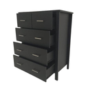 Tina 5 Drawer Tallboy Black at online8 furniture store Auckland