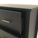 Tina 5 Drawer Tallboy Black at online8 furniture store Auckland