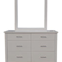 Tina 6 Drawer Dresser with Mirror at online8 furniture store Auckland