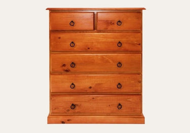Troy 6 Drawer Tallboy at online8 furniture store Auckland