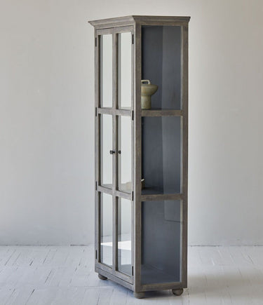 Tuscan Display Cabinet | Storage Unit with Glass Door at online8 furniture store Auckland