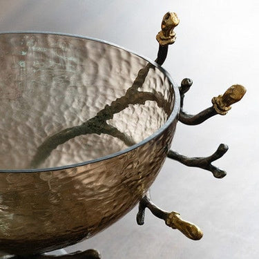 Twig Bowl in Antique Nickel Finish at online8 furniture store Auckland
