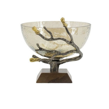 Twig Bowl in Antique Nickel Finish at online8 furniture store Auckland