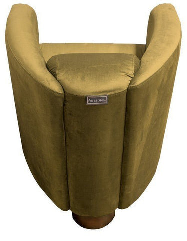 Vanguard Armchair - Mustard Velvet at online8 furniture store Auckland