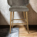 Venus Barstool Grey Chenille | Shop Online8 NZ at online8 furniture store Auckland
