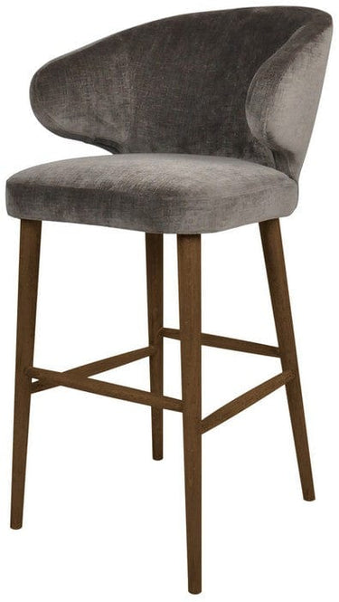 Venus Barstool Grey Chenille | Shop Online8 NZ at online8 furniture store Auckland