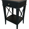 Villa Bedside Table - Black Poplar at online8 furniture store Auckland
