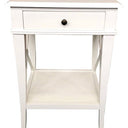 Villa Bedside Table - White Poplar at online8 furniture store Auckland