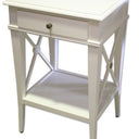 Villa Bedside Table - White Poplar at online8 furniture store Auckland