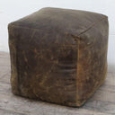 Vintage Leather Pouf | Ottoman at online8 furniture store Auckland