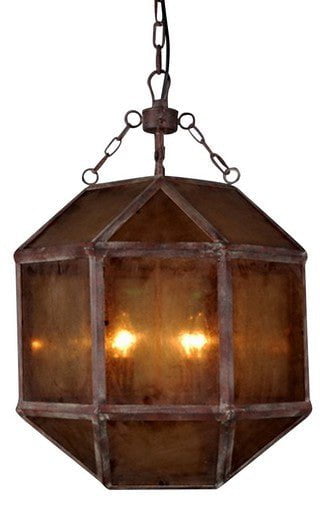 Vintage Pendant Light Antique Brass/Smoke Glass at online8 furniture store Auckland