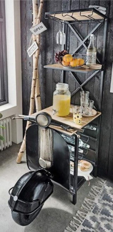 Vintage Scooter Bar Shelf at online8 furniture store Auckland