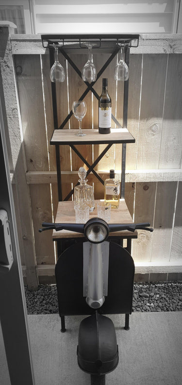 Vintage Scooter Bar Shelf at online8 furniture store Auckland