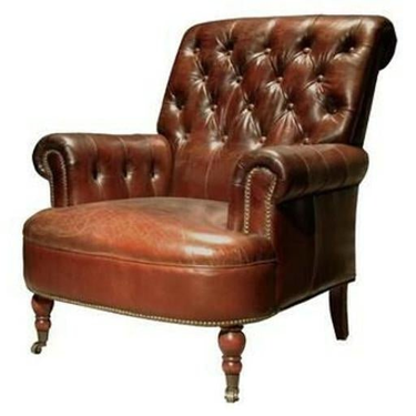 Waldorf Leather Armchair - Vintage Cigar at online8 furniture store Auckland