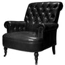 Waldorf Tufted Leather Armchair - Belon Black at online8 furniture store Auckland