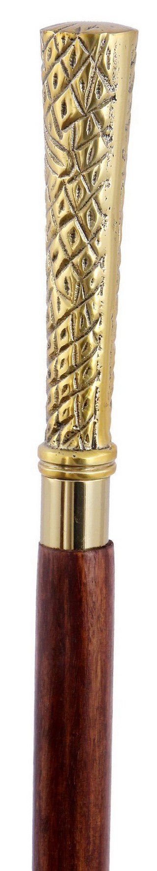 Walking Stick - Brass Ornate Handle at online8 furniture store Auckland